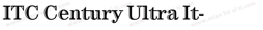 ITC Century Ultra It字体转换